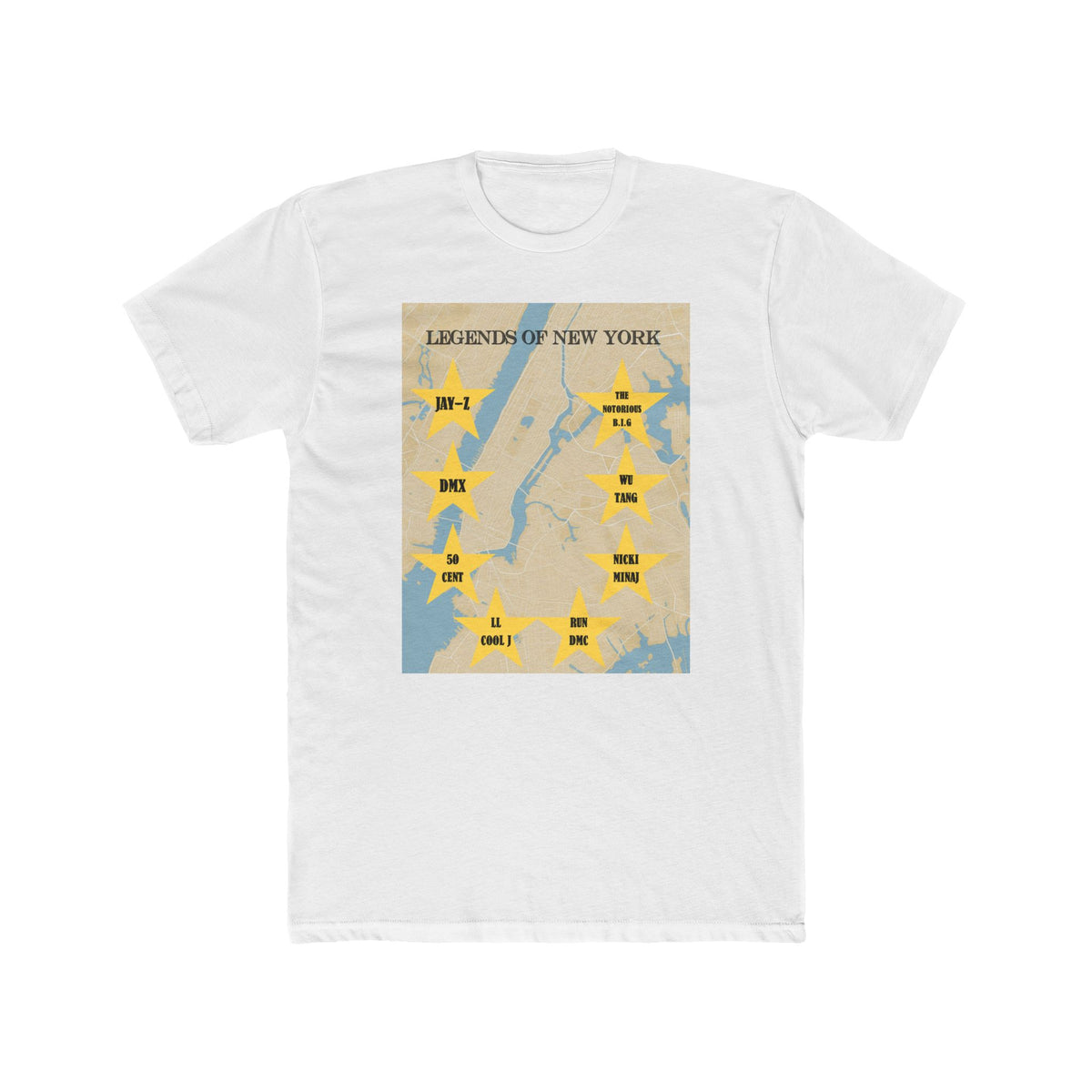 Legends of New York Unisex Cotton Crew Tee - Hip Hop Icon Tribute