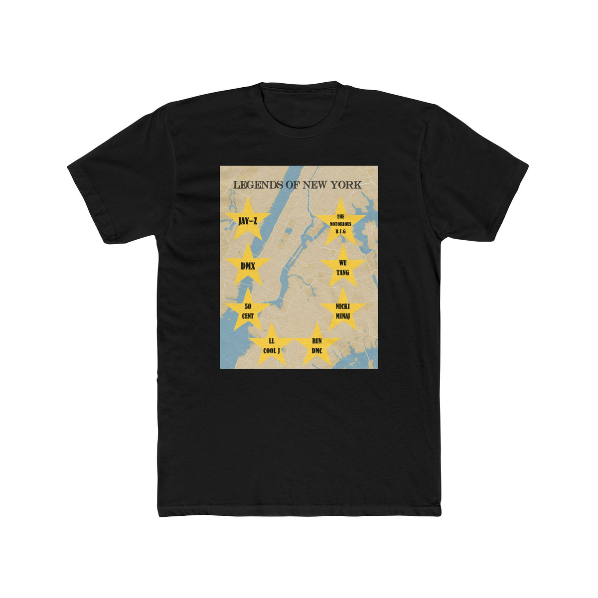 Legends of New York Unisex Cotton Crew Tee - Hip Hop Icon Tribute