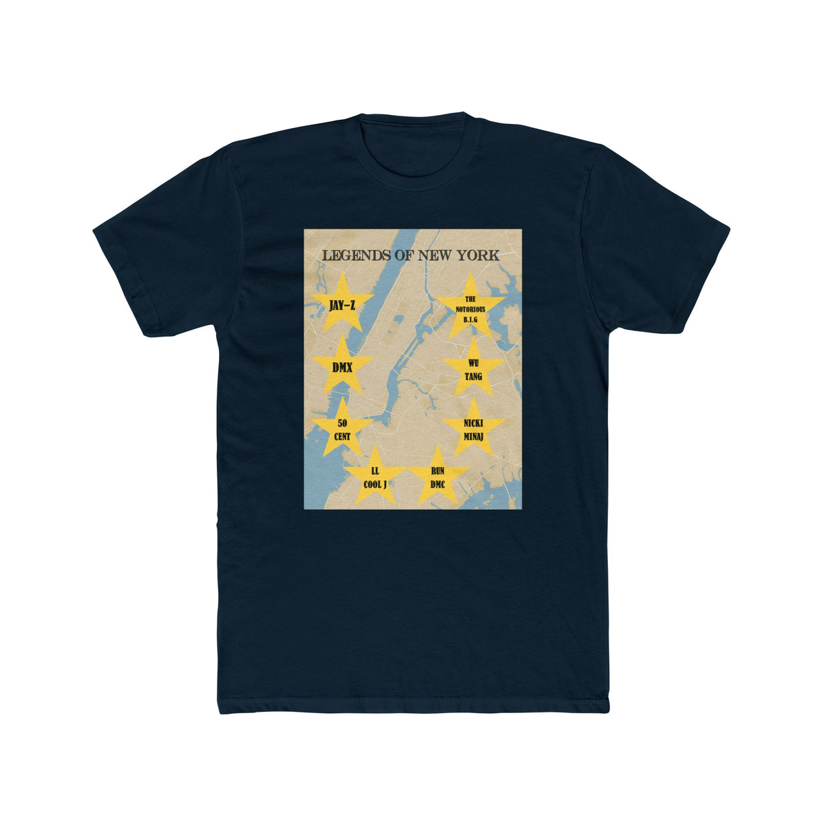 Legends of New York Unisex Cotton Crew Tee - Hip Hop Icon Tribute