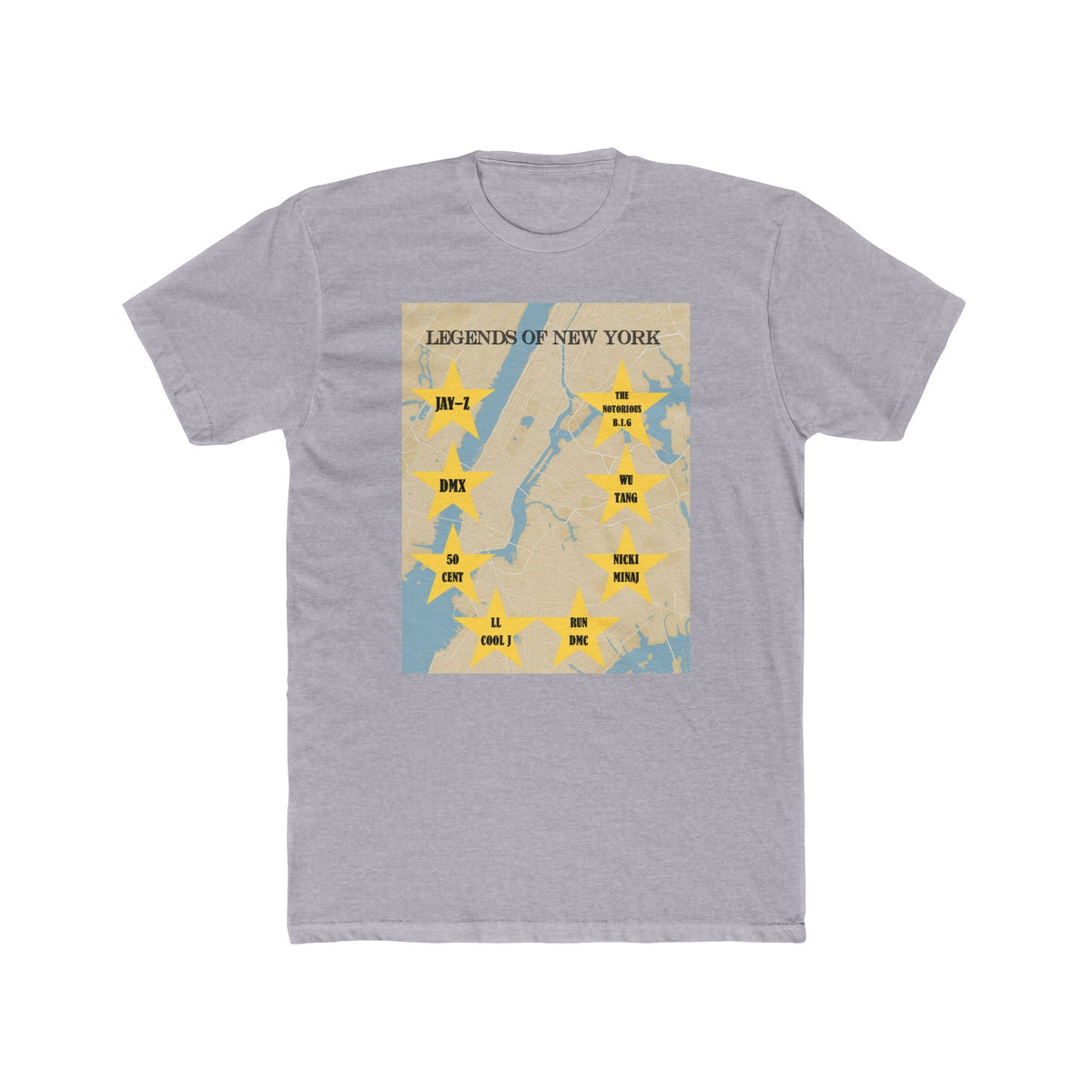 Legends of New York Unisex Cotton Crew Tee - Hip Hop Icon Tribute