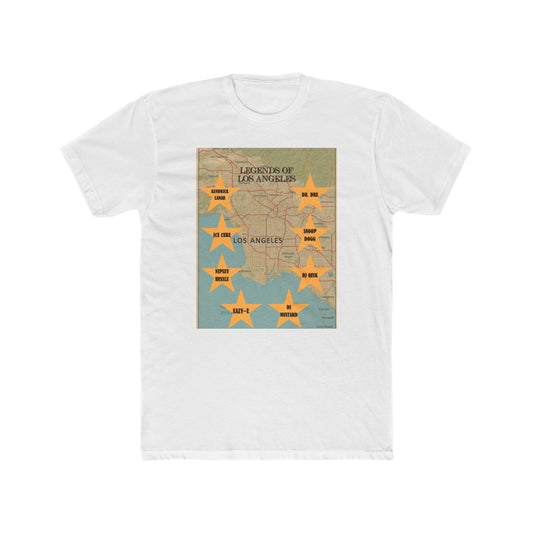 Los Angeles Legends Unisex Cotton Crew Tee | Vintage Map Design