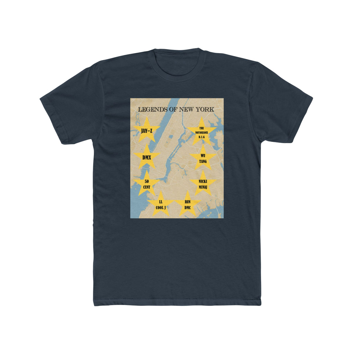Legends of New York Unisex Cotton Crew Tee - Hip Hop Icon Tribute