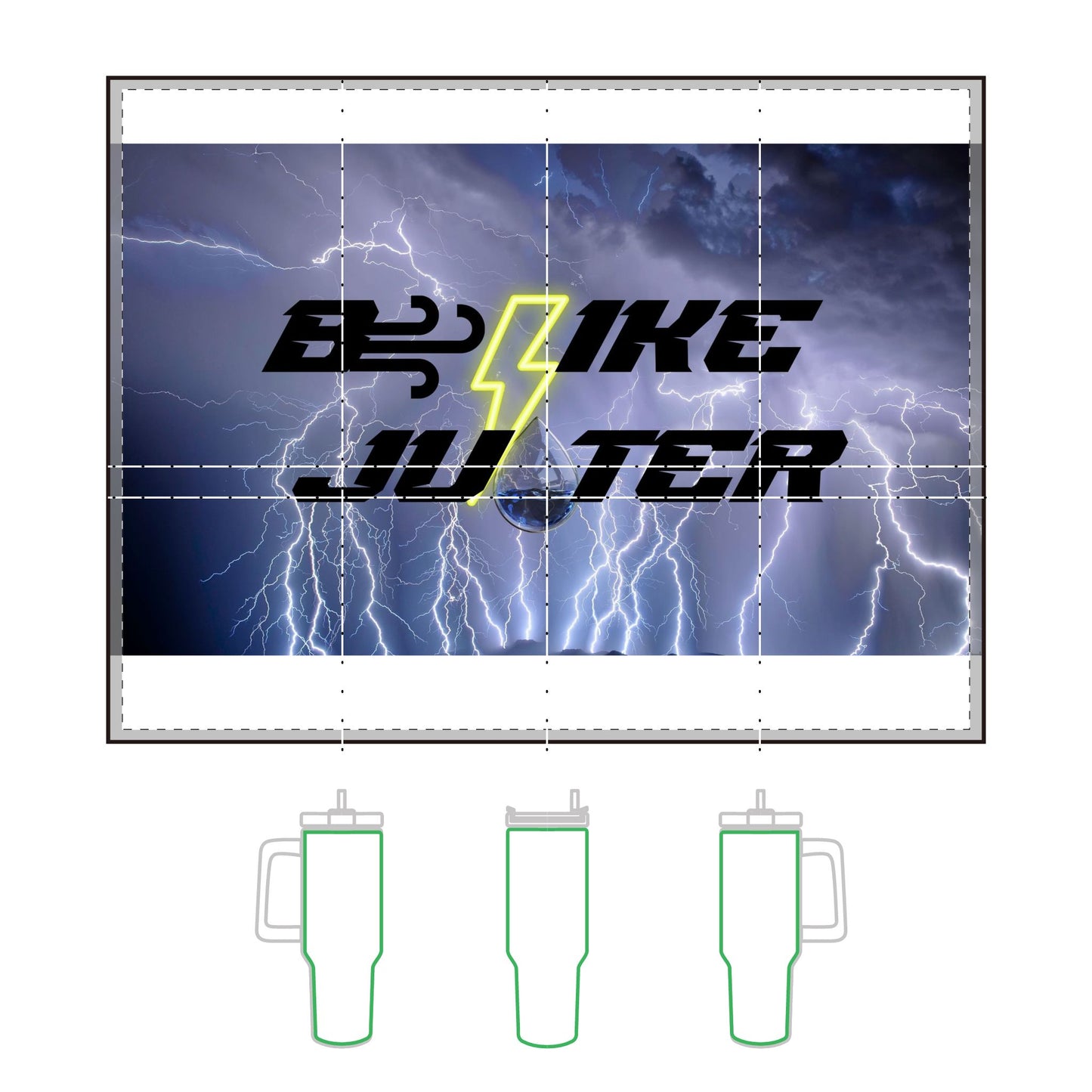 40oz Tumbler — 'Bike Juater' Logo Design Vacuum Thermal Cup