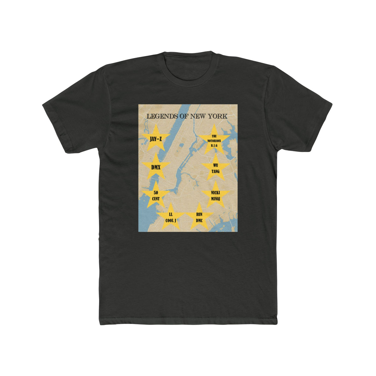Legends of New York Unisex Cotton Crew Tee - Hip Hop Icon Tribute